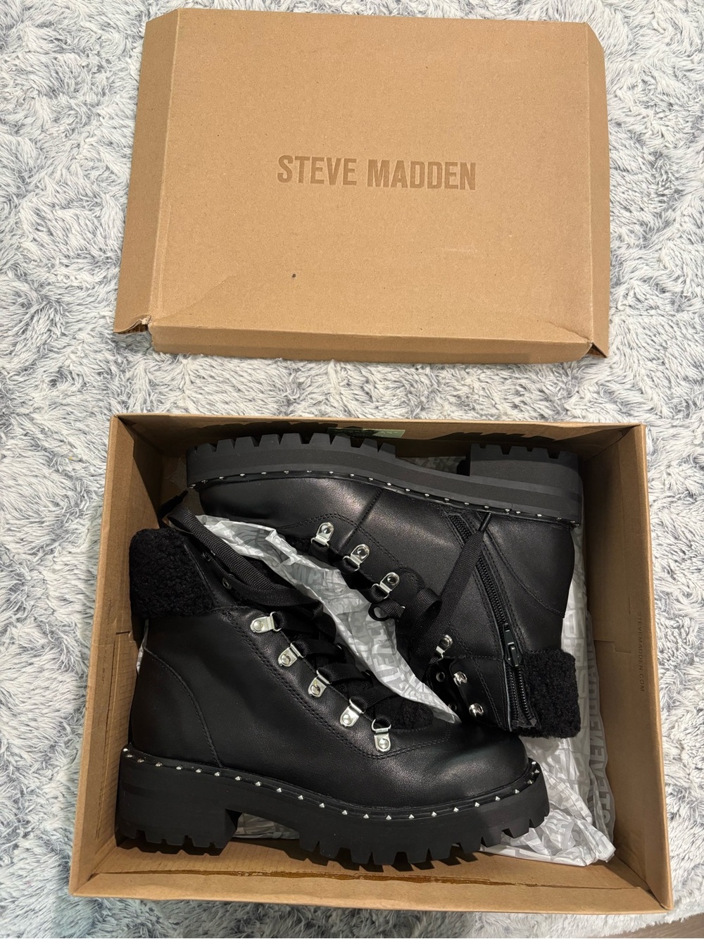 Steve Madden Black Receptive Booties